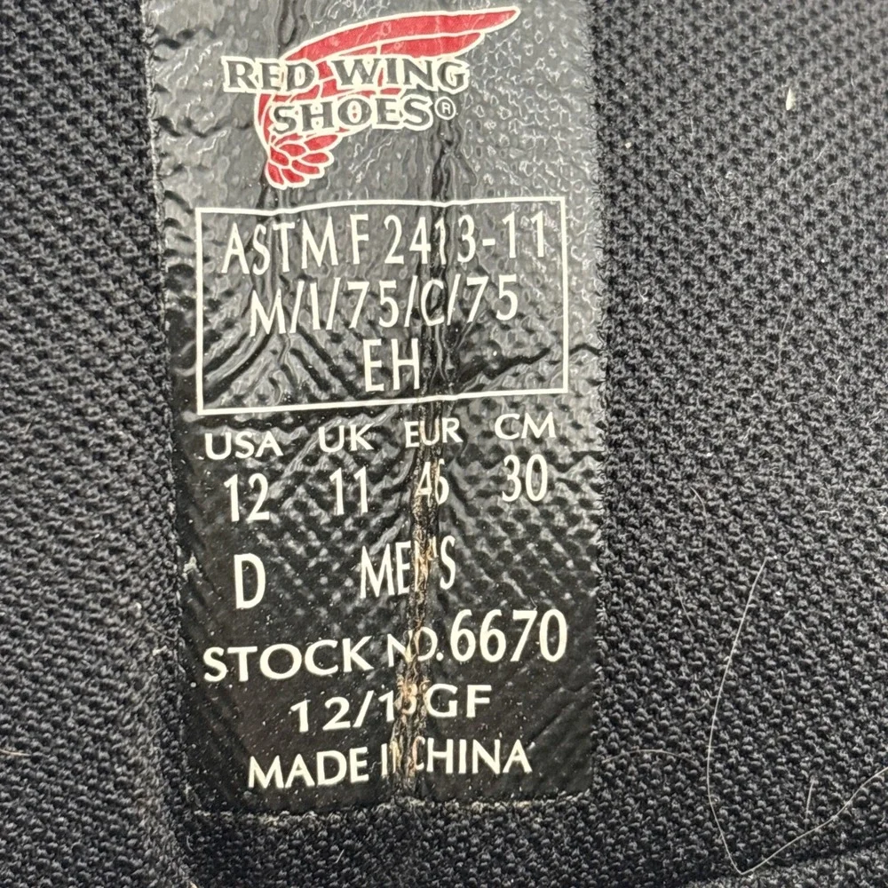 Red Wing 6670 Size 12 D 6